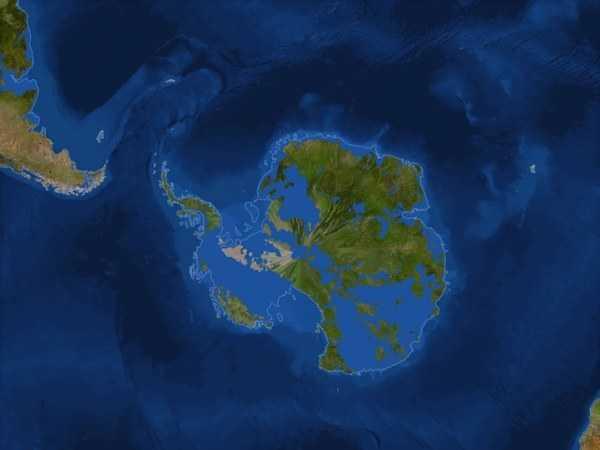南极洲冰川全部融化陆地