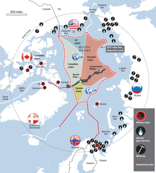 北极地区的主权和资源争夺战的新动向